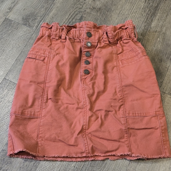Hollister Rust Button-Front Women's Skirt - Picture 1 of 10